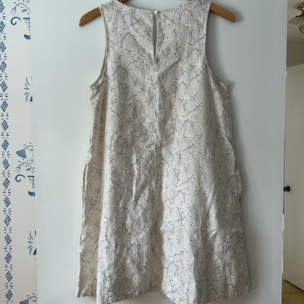 Cynthia Rowley 100% Linen A-Line Floral Print Dress Size Medium - Picture 3 of 4